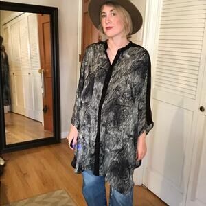 Anthropologie Corey Lynn Calter Black and Grey Caftan